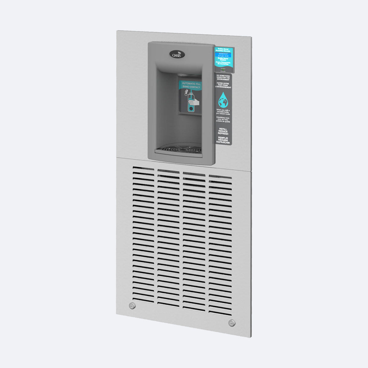 Aqua Cooler Oasis Wall Recessed Bottle Filler Refrigerated Sensor Dispenser