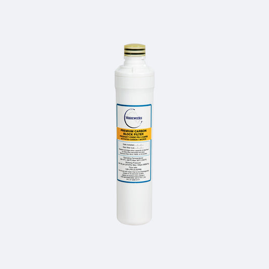 Waterworks 1 Micron Carbon Block Filter Plug-N-Play Replacement Water Filter Cartridge