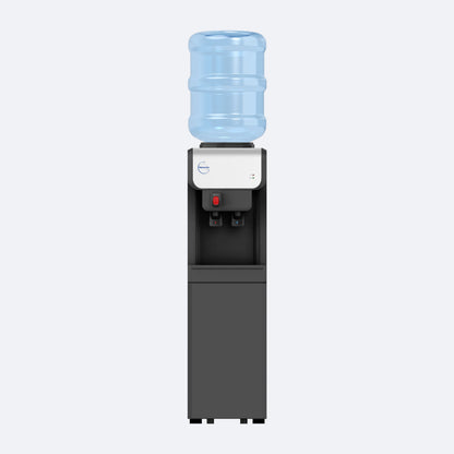 Waterworks B19 Bottled Water Cooler Dispenser in black, hot and cold taps