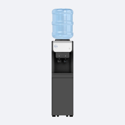 Waterworks B19 Bottled Water Cooler Dispenser in black, cold and room temperature taps