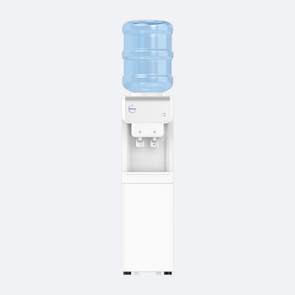 Waterworks B19 Bottled Water Cooler Dispenser in white, cold and room temperature taps