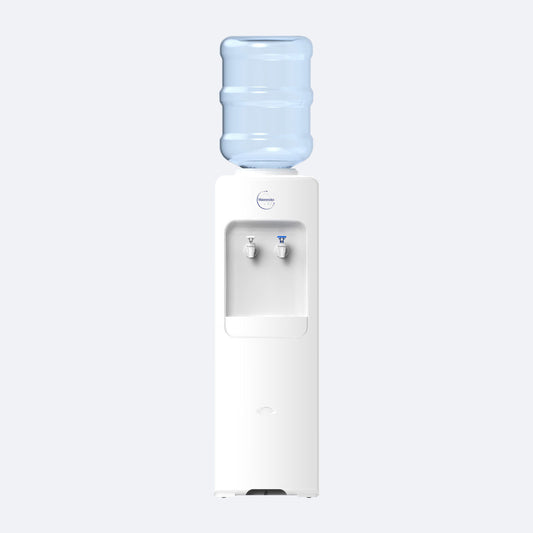 Waterworks B26 Bottled Water Cooler Dispenser in white, cold and room temperature taps