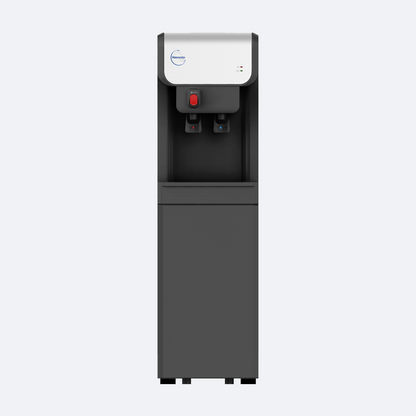 Waterworks D19 Point-of-Use Water Cooler Dispenser in black, hot and cold taps