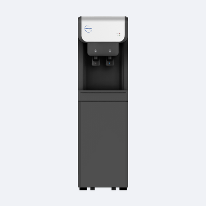 Waterworks D19 Point-of-Use Water Cooler Dispenser in black, cold and room temperature taps