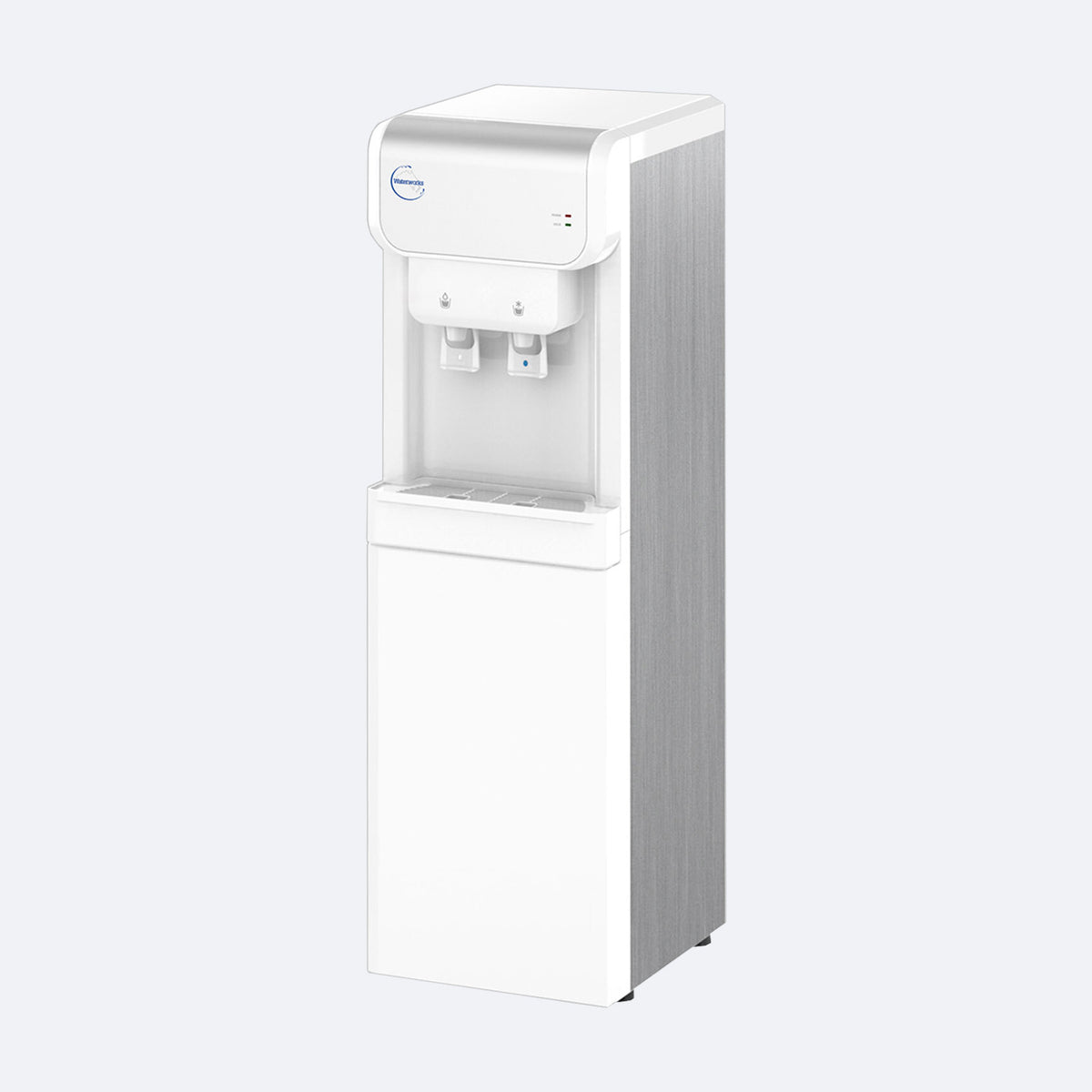 Waterworks D19 Point-of-Use Water Cooler Dispenser in white, cold and room temperature taps