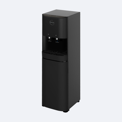 Waterworks D25 Point-of-Use Water Cooler Dispenser in black, cold and room temperature taps