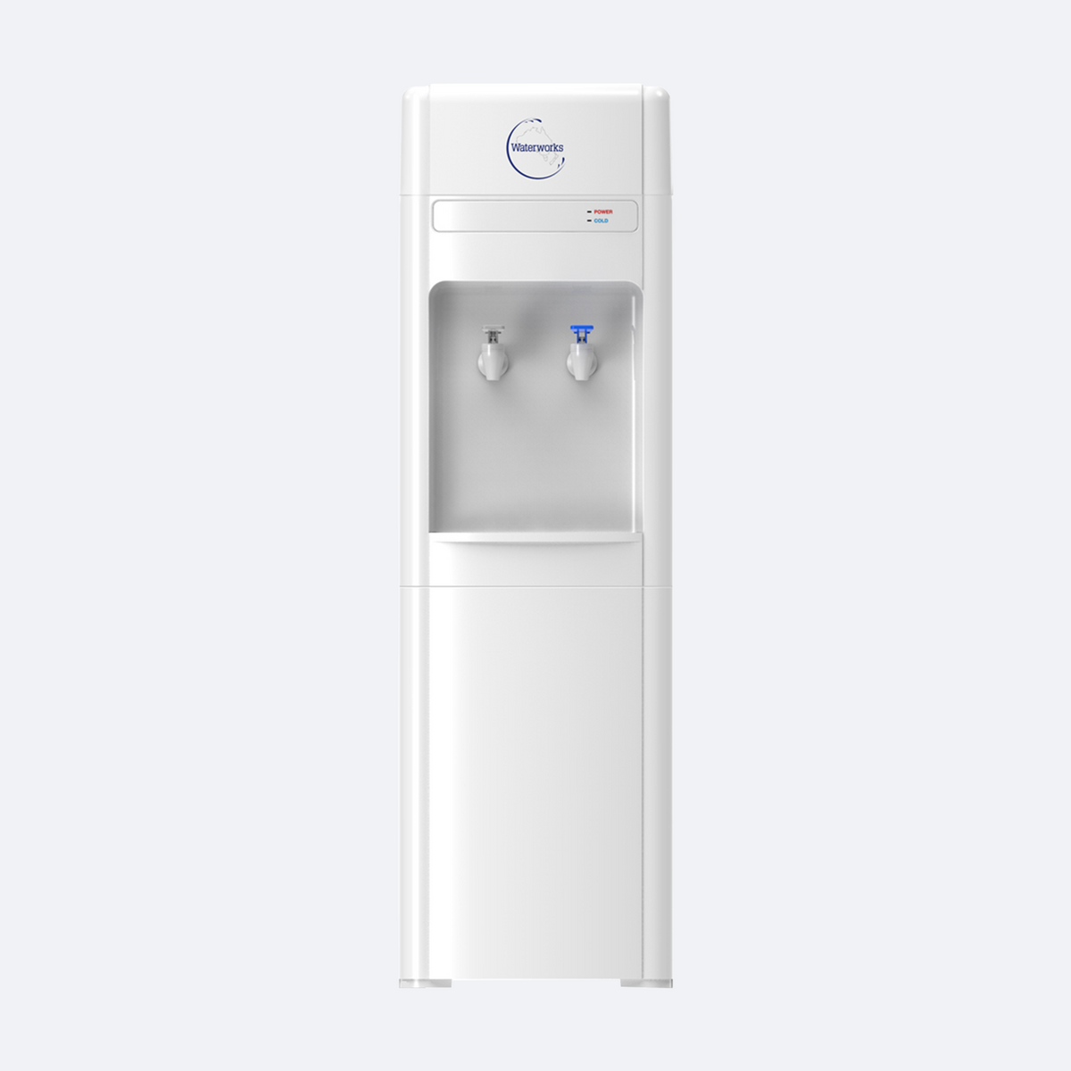 Waterworks D5 Point-of-Use Water Cooler Dispenser with cold and room temperature taps