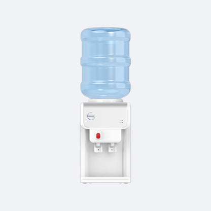 Waterworks SB19 Bench Top Bottled Water Cooler Dispenser in white, hot and cold taps