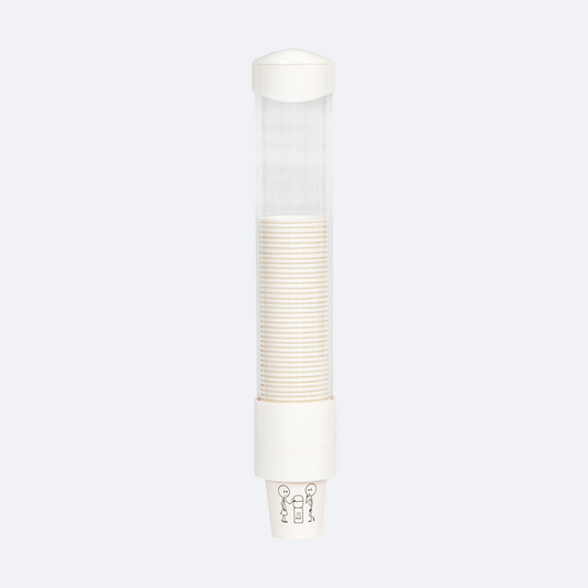 Waterworks Universal Surface-Mount Water Cooler Cup Dispenser in white